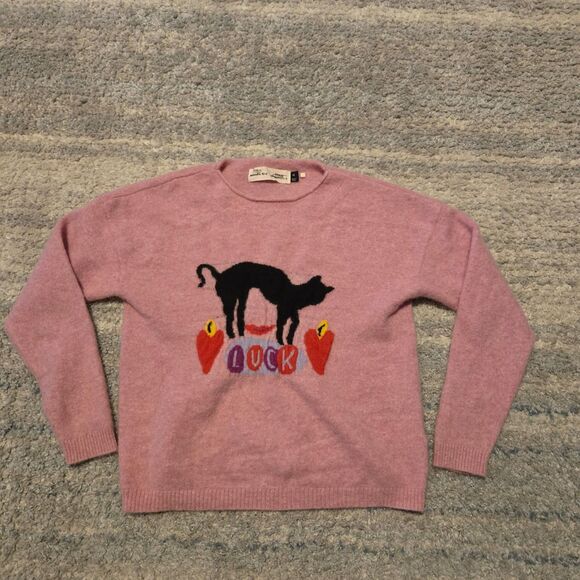Nathalie lete Anthropologie 100% cashmere medium sweater XS Pink - Picture 1 of 7